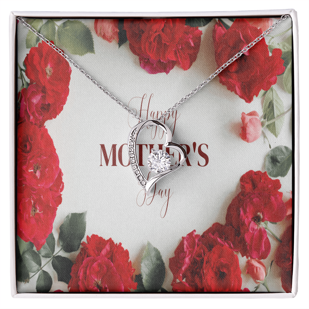 Mother's Day Forever Love Necklace and Sweetest Devotion Bouquet Gift Set