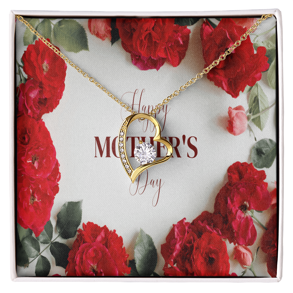 Mother's Day Forever Love Necklace and Sweetest Devotion Bouquet Gift Set