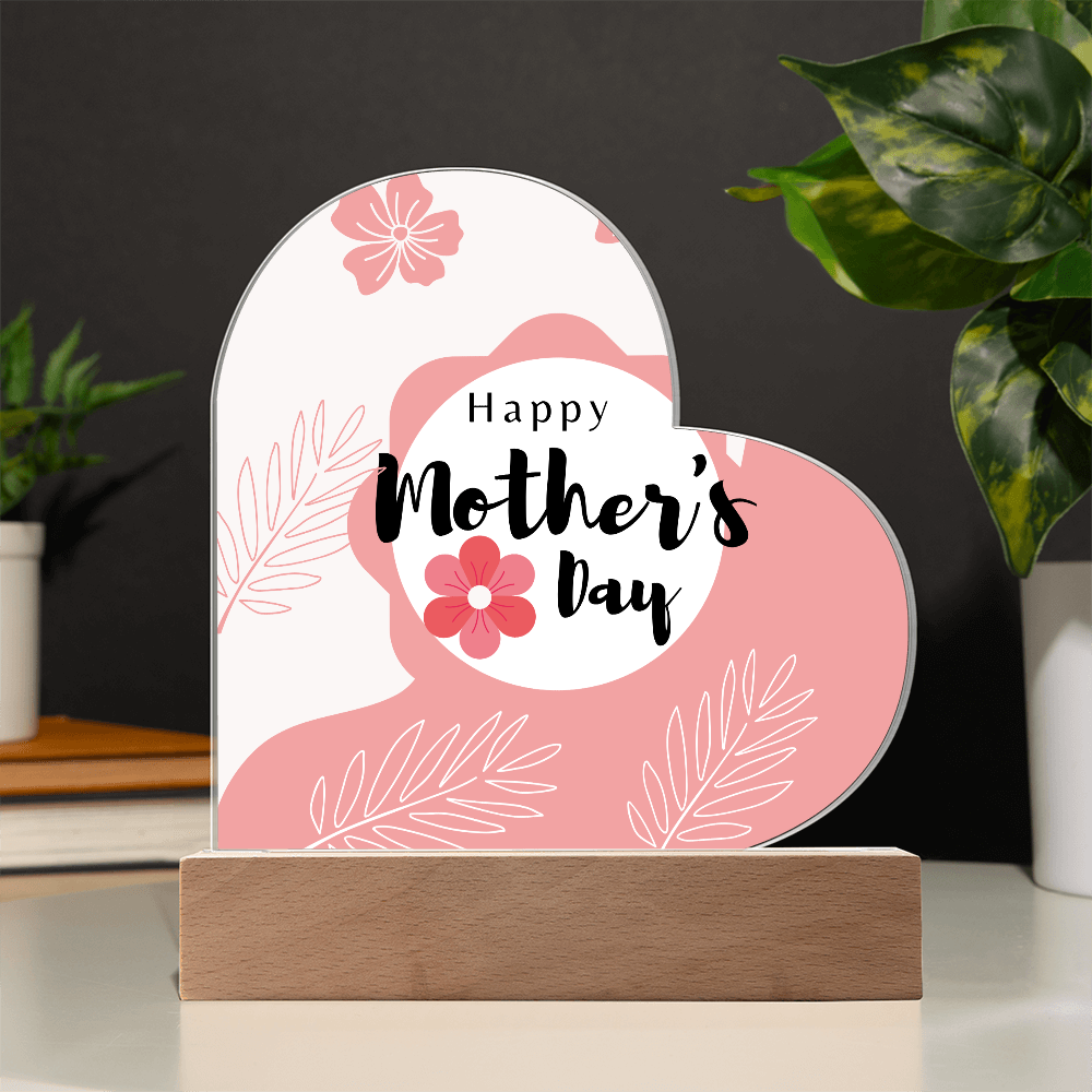 Happy Mother 's Day Heart Acrylic Plaque.