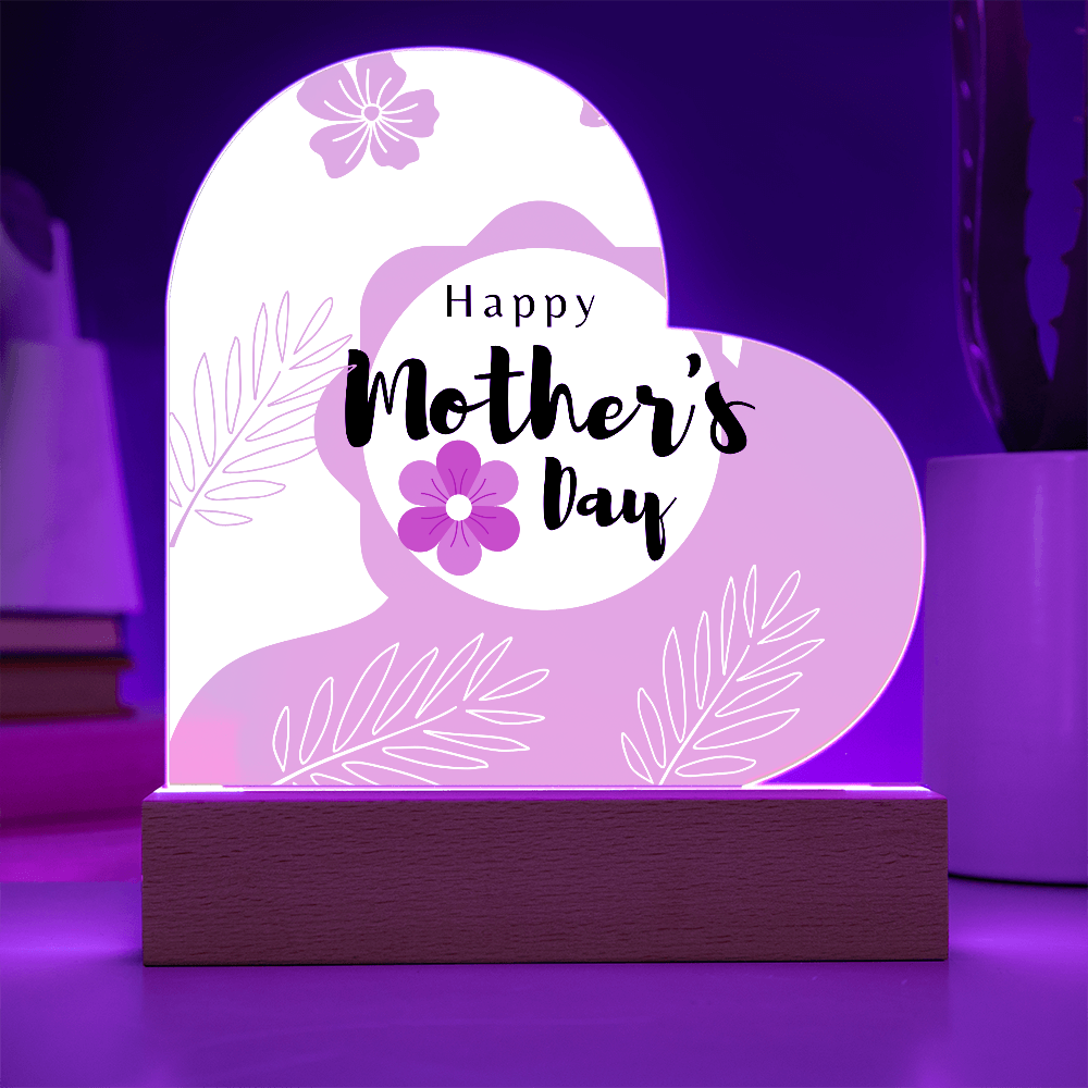 Happy Mother 's Day Heart Acrylic Plaque.