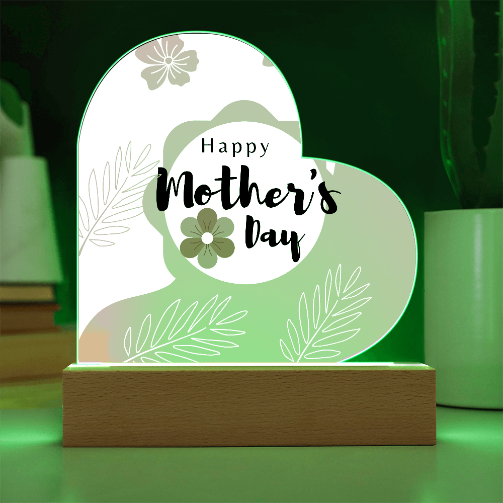 Happy Mother 's Day Heart Acrylic Plaque.