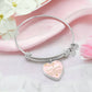 Heart Pendant Bangle Bracelet - My Grandmom