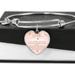 Heart Pendant Bangle Bracelet - My Grandmom