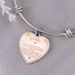 Heart Pendant Bangle Bracelet - My Grandmom