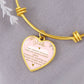 Heart Pendant Bangle Bracelet - My Grandmom