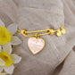 Heart Pendant Bangle Bracelet - My Grandmom