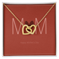 Happy Mother's Day Interlocking Hearts necklace