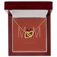 Happy Mother's Day Interlocking Hearts necklace