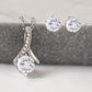 Alluring Beauty Necklace and Cubic Zirconia Earring Set To My Mother Thank you