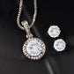Mother' Day Gift Set Eternal Hope Necklace and Cubic Zirconia Earring Set