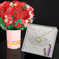 Mother Love Knot Necklace and Sweetest Devotion Bouquet