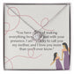 Mother Love Knot Necklace and Sweetest Devotion Bouquet