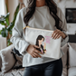 Morning's get better with Coffee Large Zippered Pouch Bag