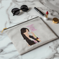 Morning's get better with Coffee Large Zippered Pouch Bag