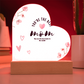 You The Best Mother Heart Acrylic Plaque and Sweetest Devotion Flower Bouquet.