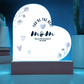 You The Best Mother Heart Acrylic Plaque and Sweetest Devotion Flower Bouquet.