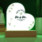 You The Best Mother Heart Acrylic Plaque and Sweetest Devotion Flower Bouquet.